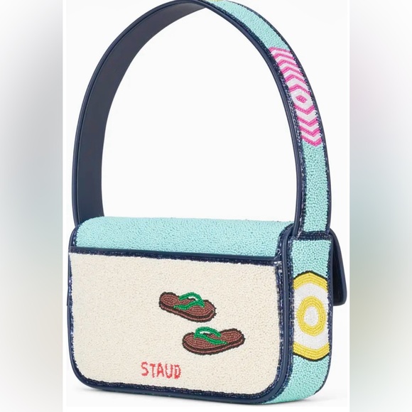 πΊπHPππΊ NWT Staud Beaded Tommy Bag Umbrellas - Picture 14 of 16